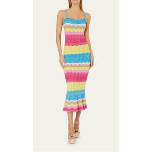 MILLY Olana Zig Zag Knit Mermaid Dress Size P XS
